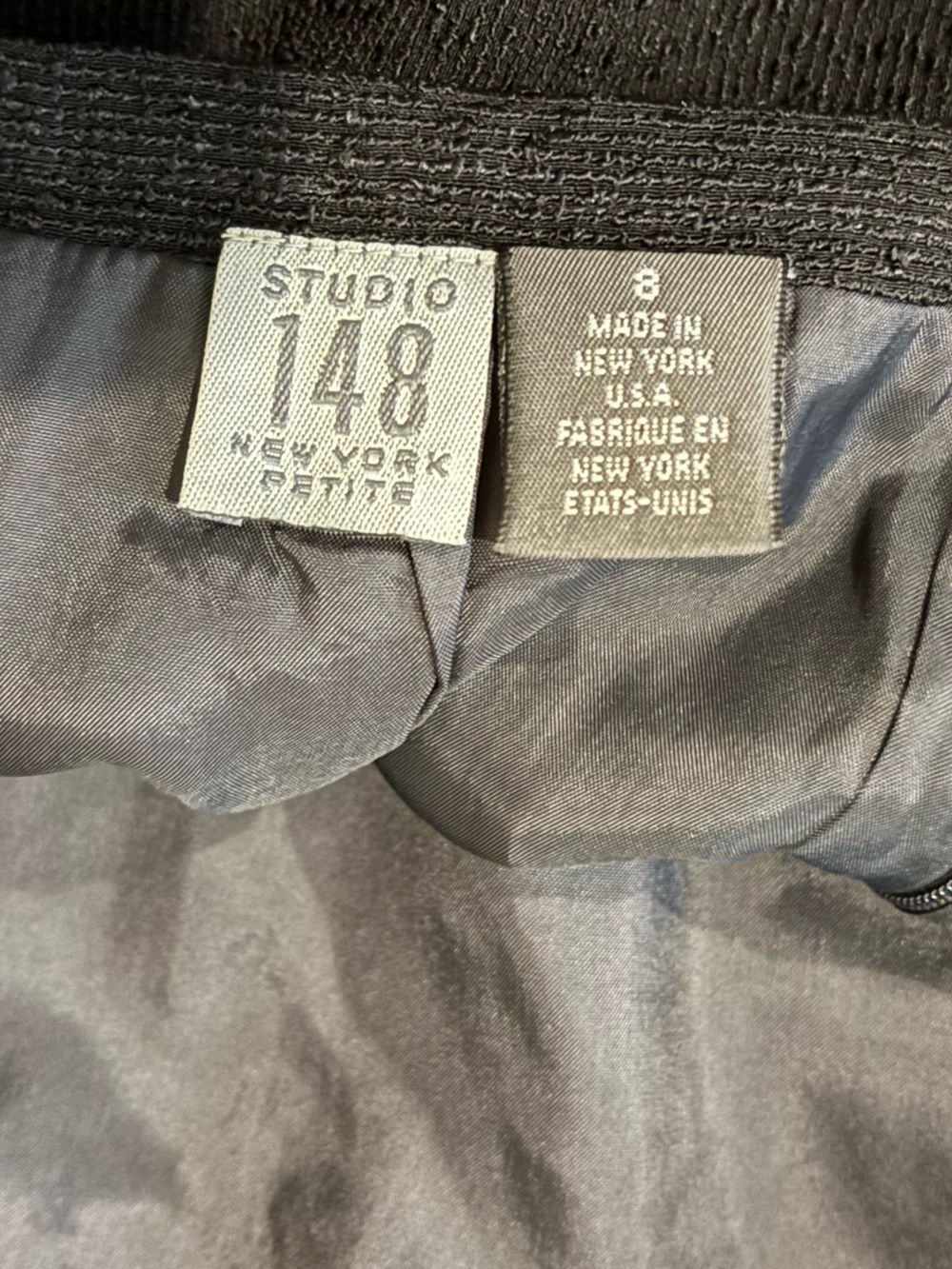 NWT ✨ Studio 148 Lafayette 148 NY Black Textured Skirt Suit Set women’s Size 8 - Picture 8 of 11